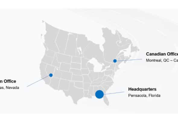 North American map showing Reliability Solutions offices across USA and Canada.